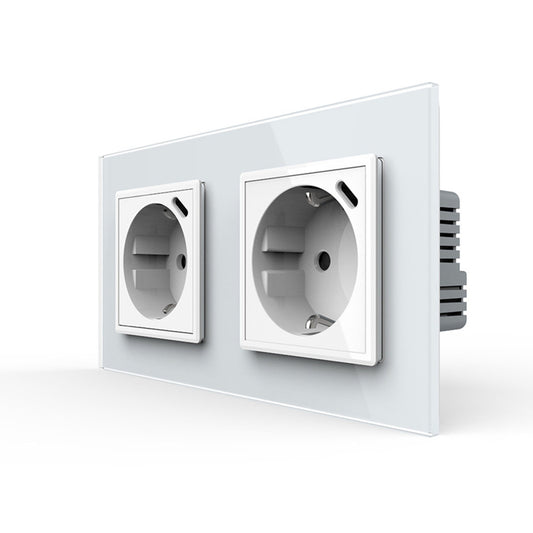 Livolo weiße, zweifache Steckdose mit USB-C 18W