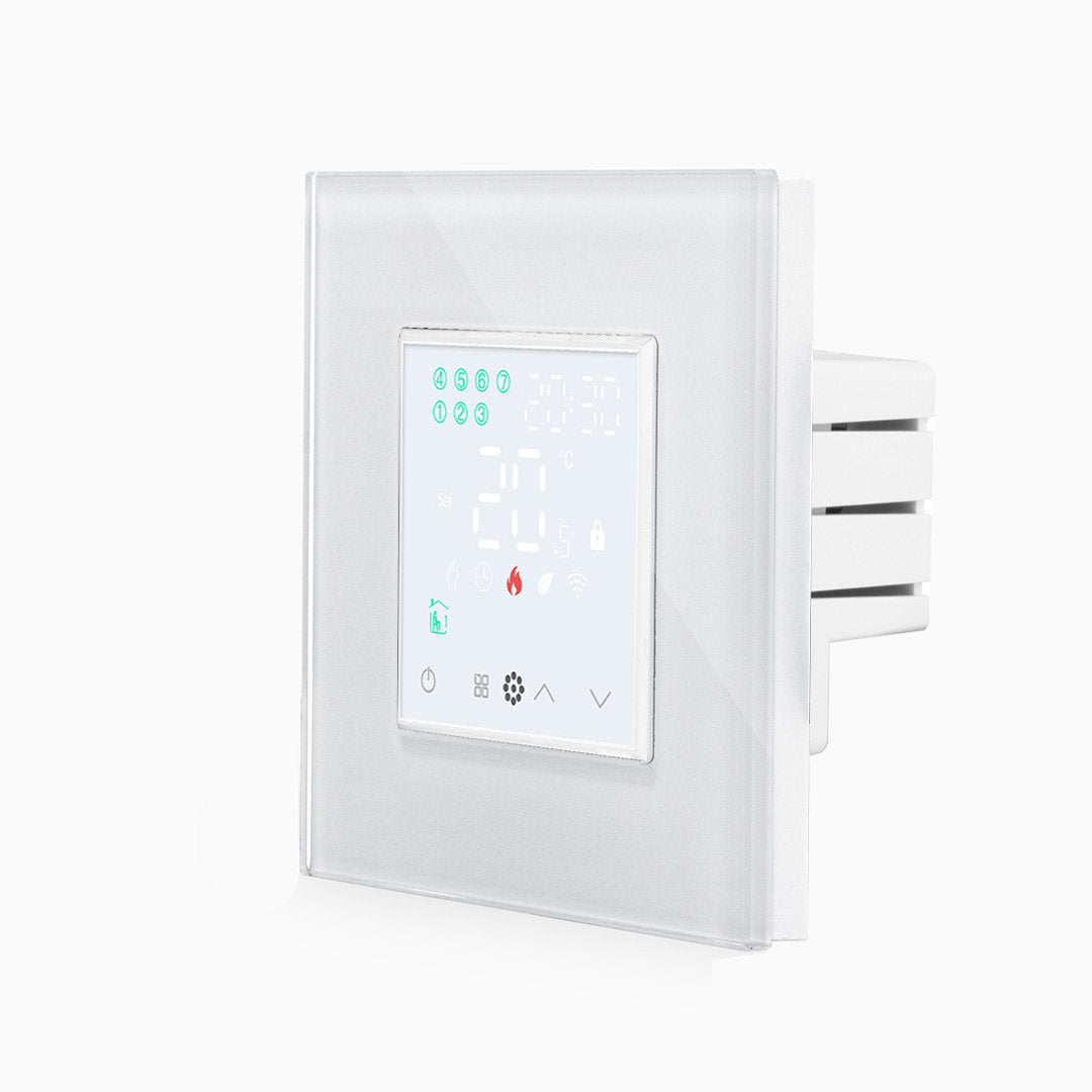 WLAN-fähiges Raumthermostat für Fußbodenheizungen in weiß