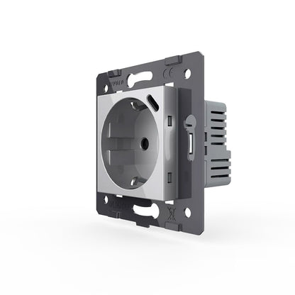 Livolo graues Steckdosen-Modul mit USB-C