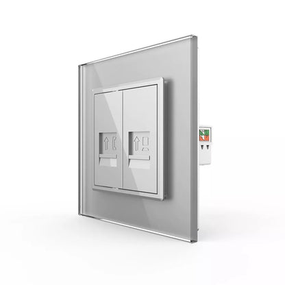 Livolo Modul-Kombination aus Telefon-/LAN-Anschluss in grau