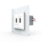 Livolo zweifaches USB-Modul zum Aufladen von Geräten mit Glasblende