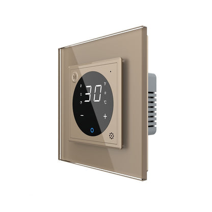 Raumthermostat für Fußbodenheizung m. ext. Sensor in gold