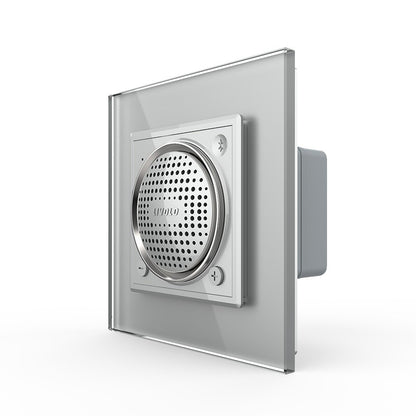 Livolo Bluetooth Lautsprecher mit Glasrahmen in Grau.