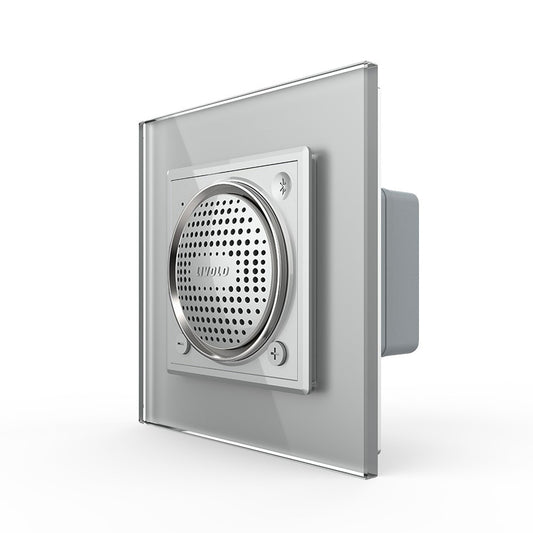 Livolo Bluetooth Lautsprecher mit Glasrahmen in Grau.