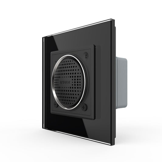 Livolo Bluetooth Lautsprecher inkl. Glasrahmen in Schwarz für Unterput