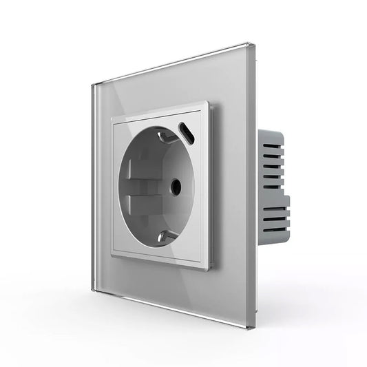 Livolo graue, einfache Steckdose mit USB-C 18W
