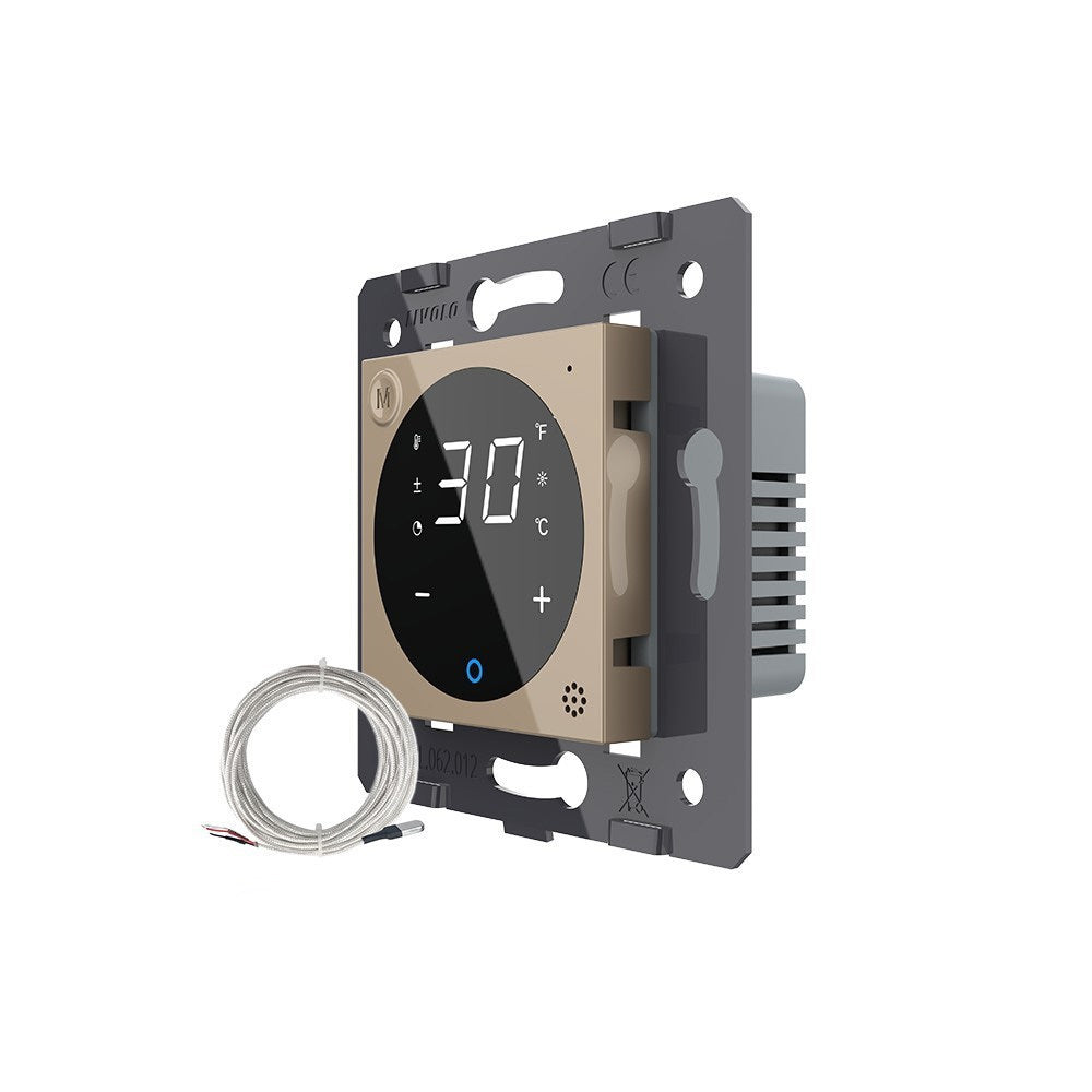 Livolo Raumthermostat-Modul in gold m. ext. Sensor