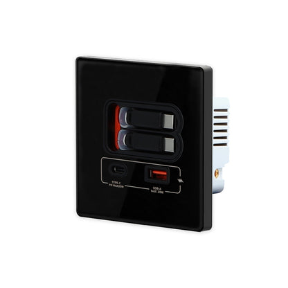 USB-A/C Schnellladegerät mit ausziehbaren Kabeln