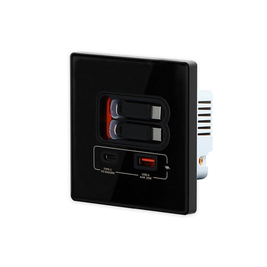 USB-A/C Schnellladegerät mit ausziehbaren Kabeln