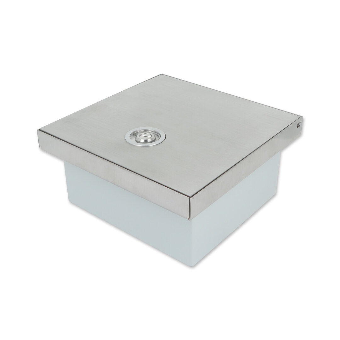 IP54 Bodentank mit Edelstahl-Deckel für bis zu 8 Steckdosen