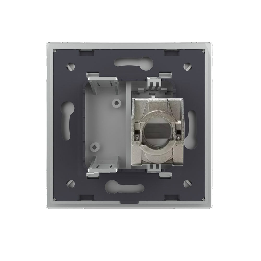 Livolo LAN-Modul als End- oder Durchgangsdose mit Glasblende in Grau