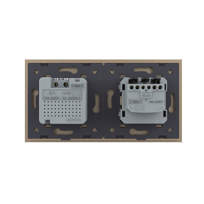 Livolo Steckdose und Bewegungsmelder Touch-Schalter Glasblende in Gold