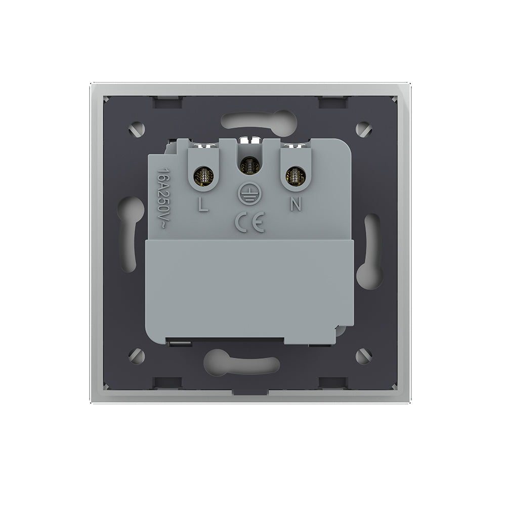 LIVOLO Modul EC Steckdose mit Glasrahmen in Grau