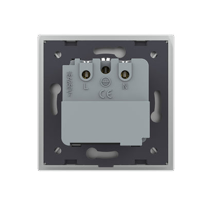 LIVOLO Modul EC Steckdose mit Glasrahmen in Grau