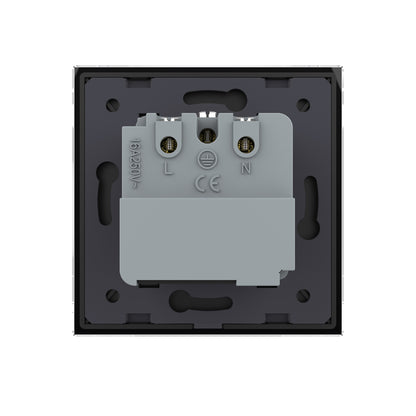 LIVOLO Modul EC Steckdose mit Glasrahmen in Schwarz