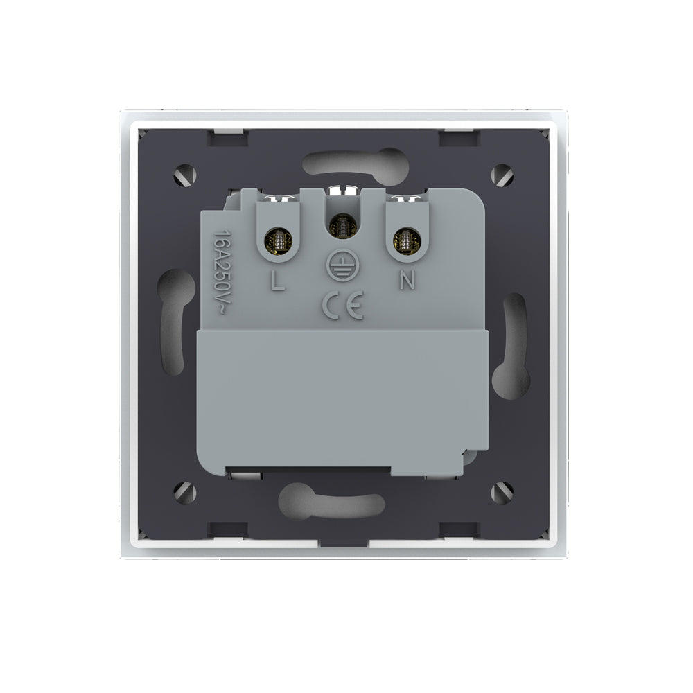 LIVOLO Modul EC Steckdose mit Glasrahmen in Weiß