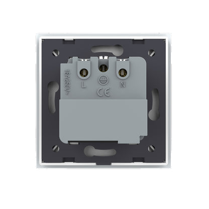 LIVOLO Modul EC Steckdose mit Glasrahmen in Weiß