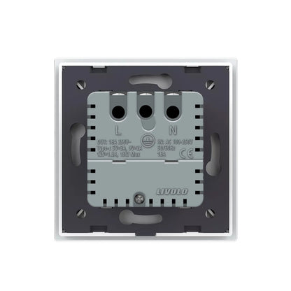 Livolo weiße, einfache Steckdose mit USB-C 18W