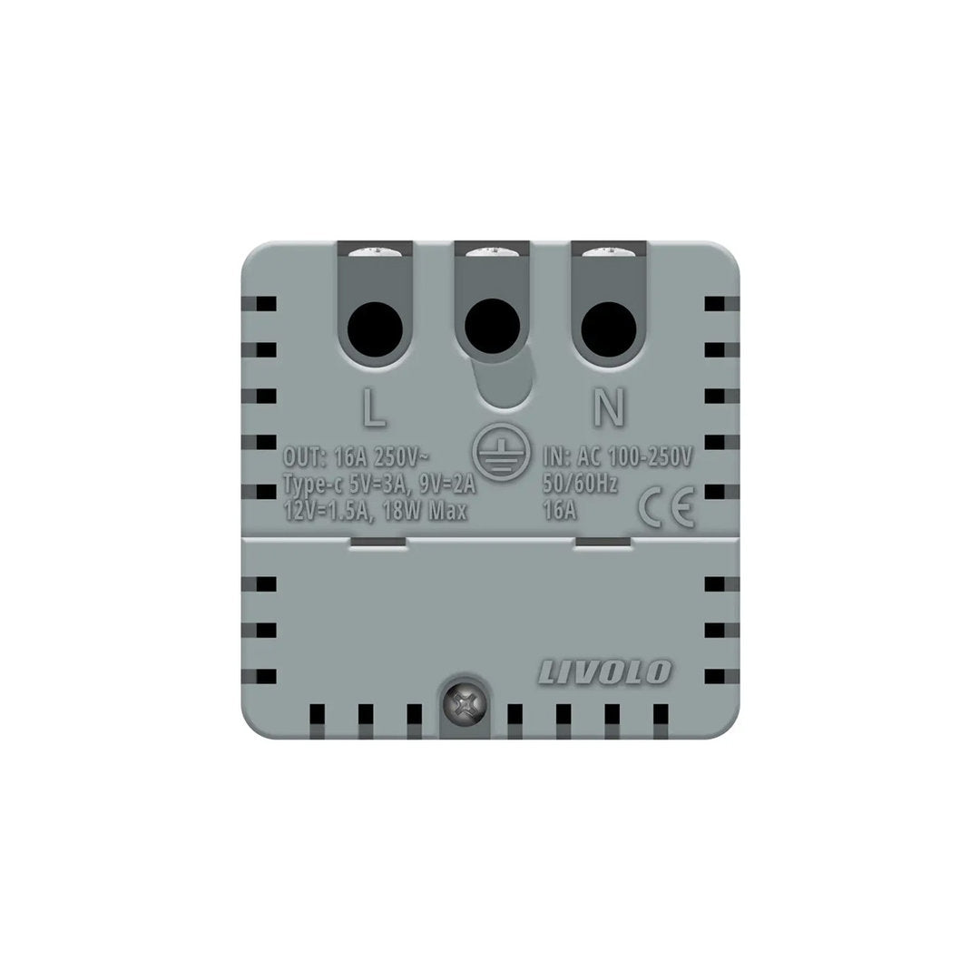 Livolo Steckdose mit USB-C für Bodentank