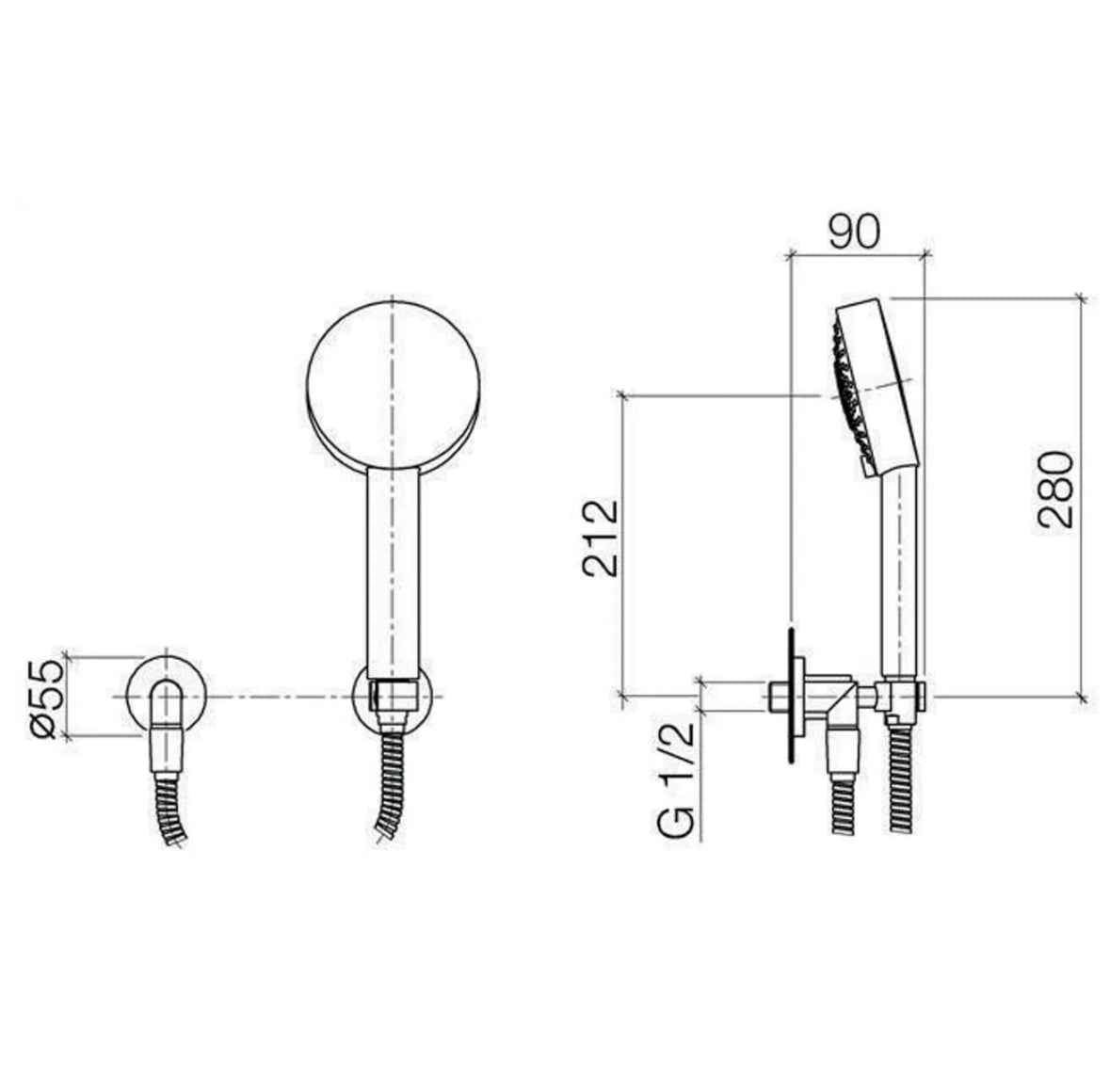 Dornbracht "Tara" Schlauchbrause-Set (mattschwarz)