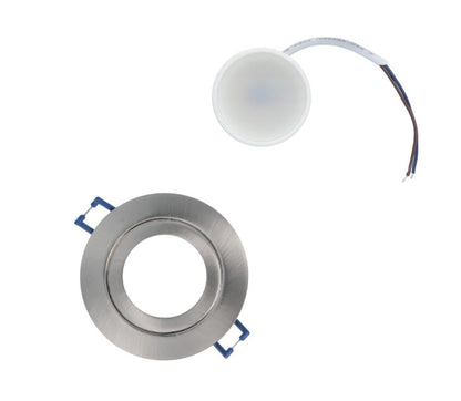 LED Deckenspot Kalt-Weiß m. silbernem Gehäuse