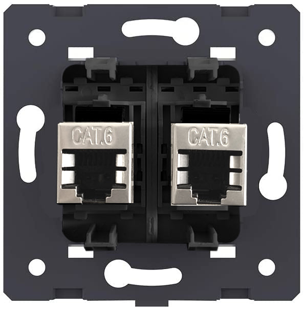 Livolo zweifaches LAN-Modul in Schwarz