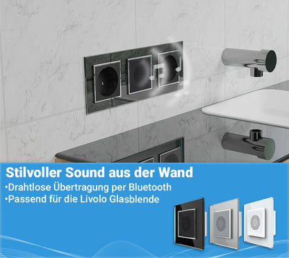 Livolo Bluetooth-Lautsprecher mit Glasblende in Weiß