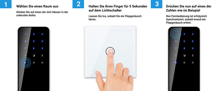 Livolo Fernbedienung für Funk-Licht-/Rolladenschalter