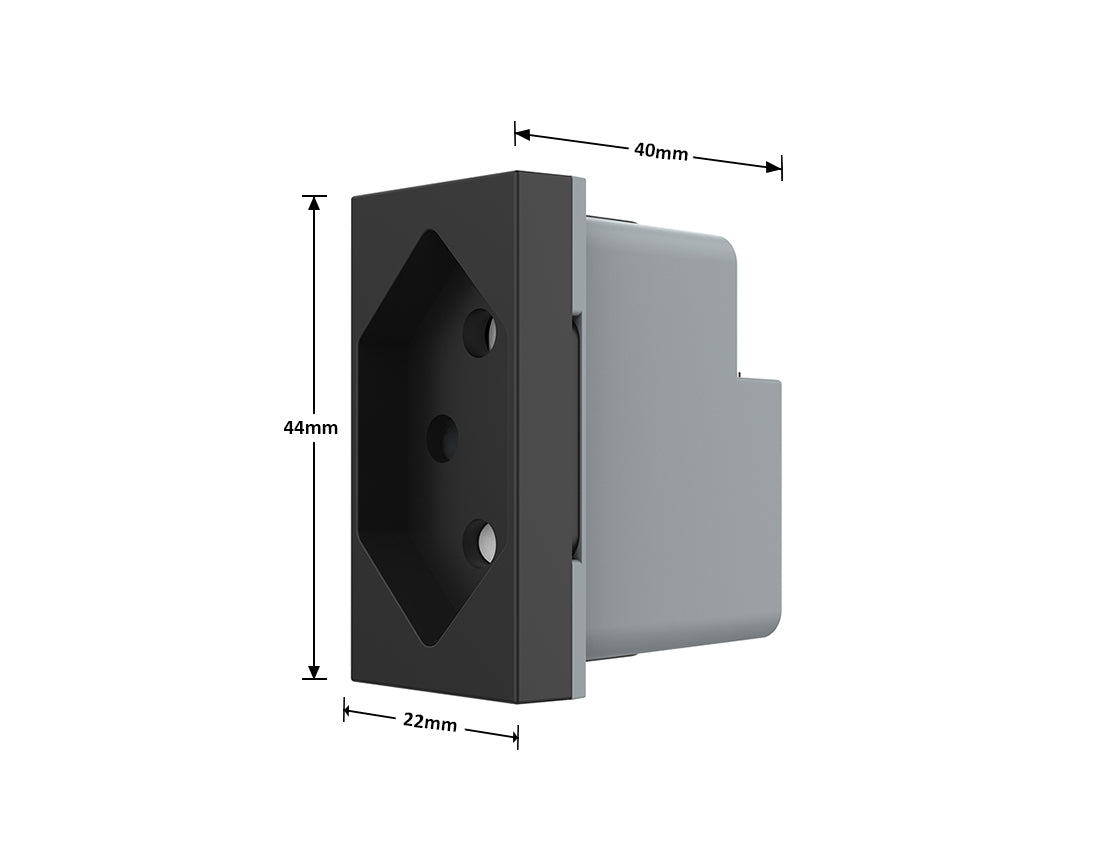 Livolo halbes Schweizer Steckdosen Modul in Schwarz
