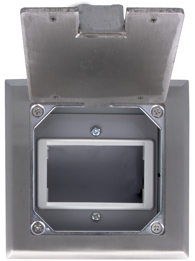 Bodentank 1-fach versenkbar (Steckdose VDE + 1/2 Blind-Blende)