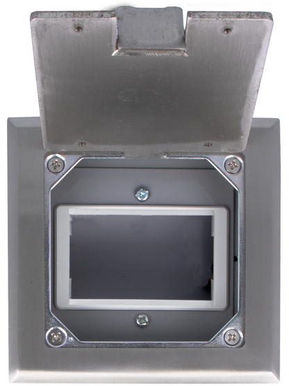 Bodentank 1-fach versenkbar (Steckdose VDE + 1/2 Blind-Blende)