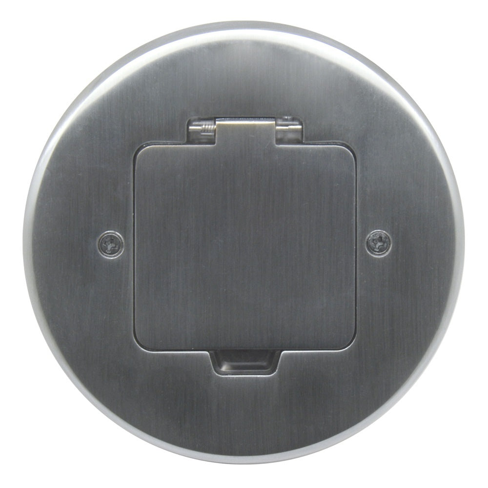 Bodensteckdose Wandsteckdose für 1 Modul - IP44 Silber - Livolo-Deutschland