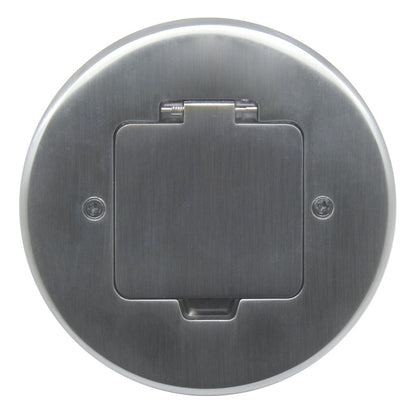 Bodensteckdose Wandsteckdose für 1 Modul - IP44 Silber - Livolo-Deutschland