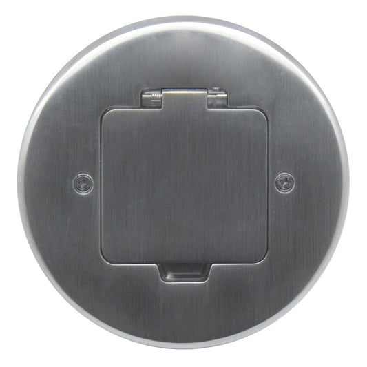 Bodensteckdose Wandsteckdose für 1 Modul - IP44 Silber - Livolo-Deutschland