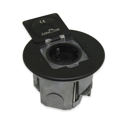 Bodensteckdose Wandsteckdose mit Steckdosen-Modul - IP44 Schwarz - Livolo-Deutschland
