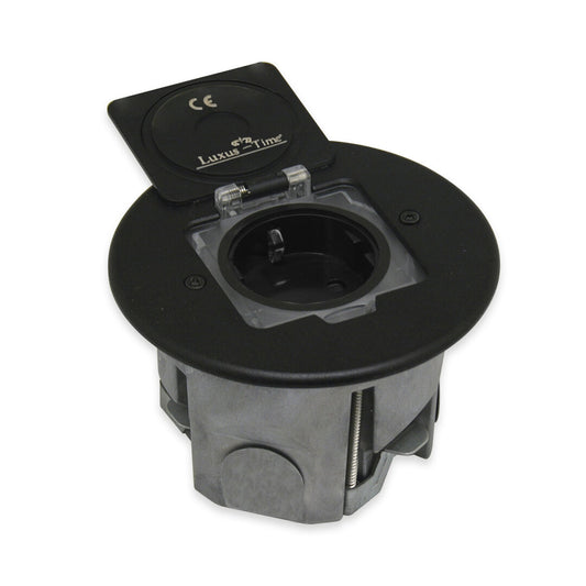 Bodensteckdose Wandsteckdose mit Steckdosen-Modul - IP44 Schwarz - Livolo-Deutschland