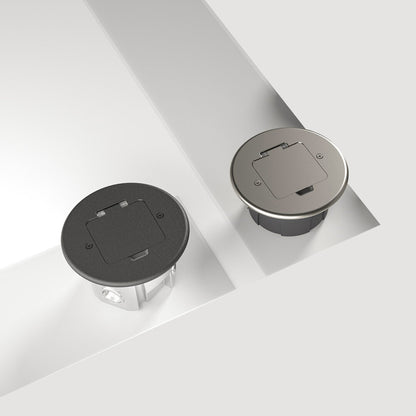 Bodensteckdose Wandsteckdose für 1 Modul - IP44 Schwarz - Livolo-Deutschland
