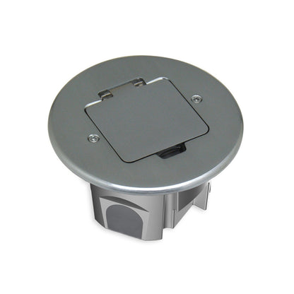 Bodensteckdose Wandsteckdose für 1 Modul - IP44 Silber - Livolo-Deutschland