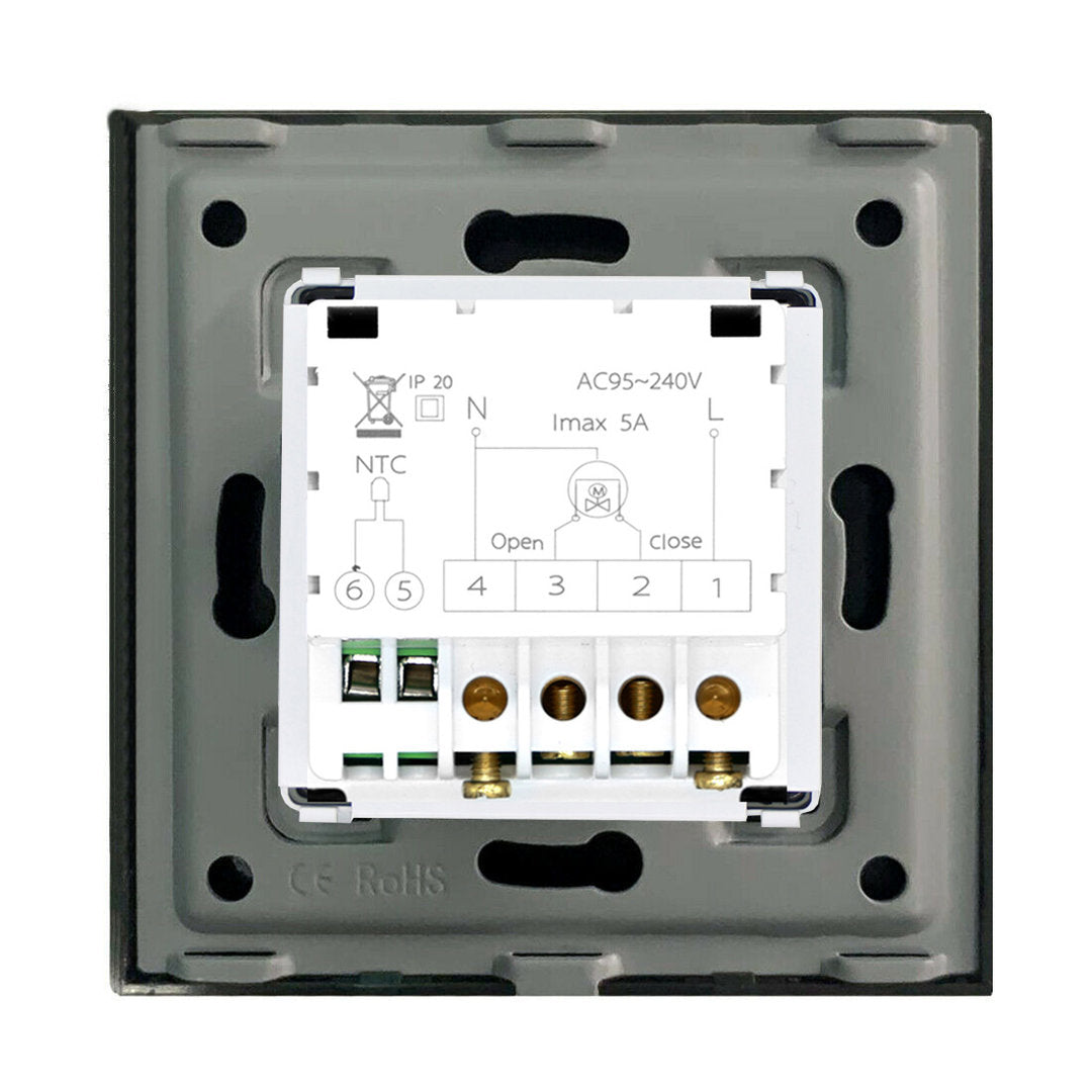 WLAN-fähiges Raumthermostat für Fußbodenheizungen in schwarz