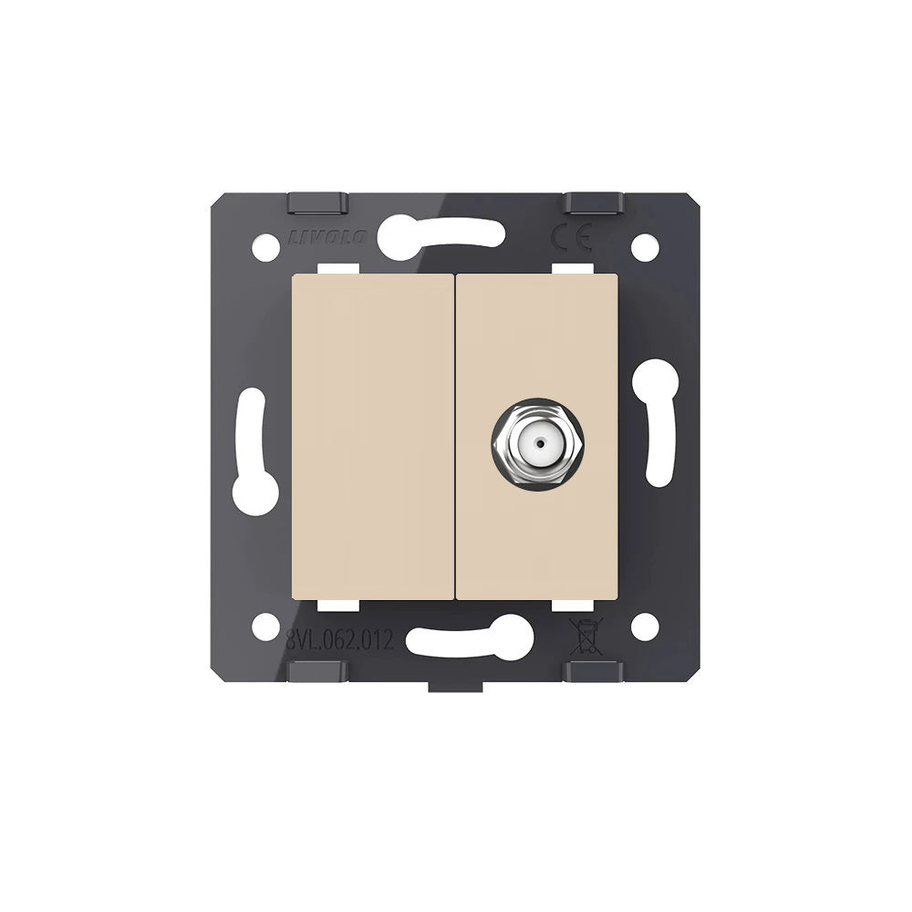 Livolo SAT-Modul als End-Dose in Gold
