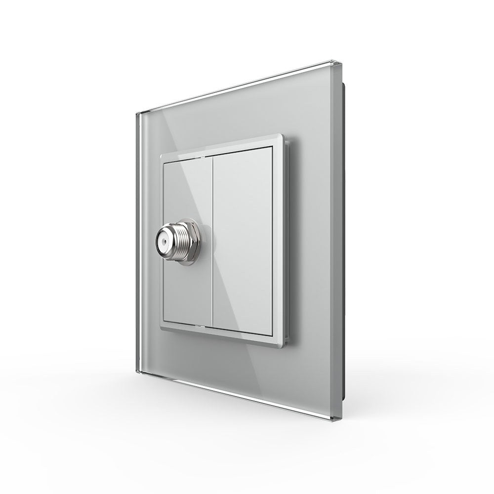 Livolo einfaches, graues SAT-Modul mit Glasrahmen