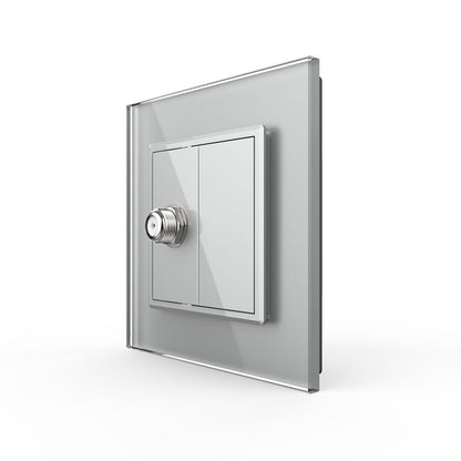 Livolo einfaches, graues SAT-Modul mit Glasrahmen