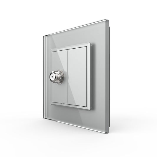 Livolo einfaches, graues SAT-Modul mit Glasrahmen
