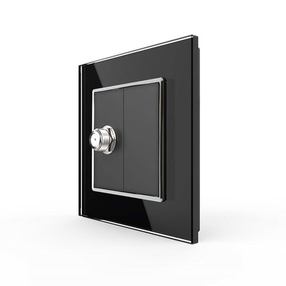 Livolo einfaches, schwarzes SAT-Modul mit Glasrahmen