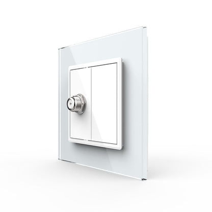 Livolo einfaches, weißes SAT-Modul mit Glasrahmen