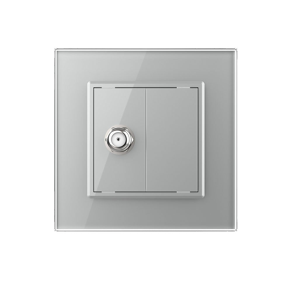 Livolo einfaches, graues SAT-Modul mit Glasrahmen