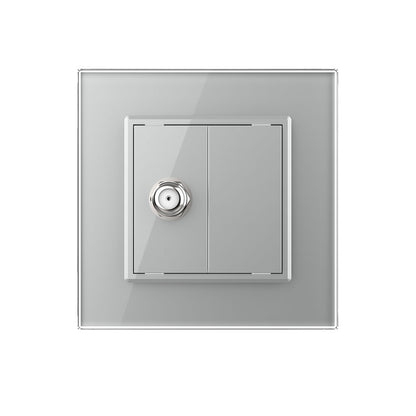 Livolo einfaches, graues SAT-Modul mit Glasrahmen