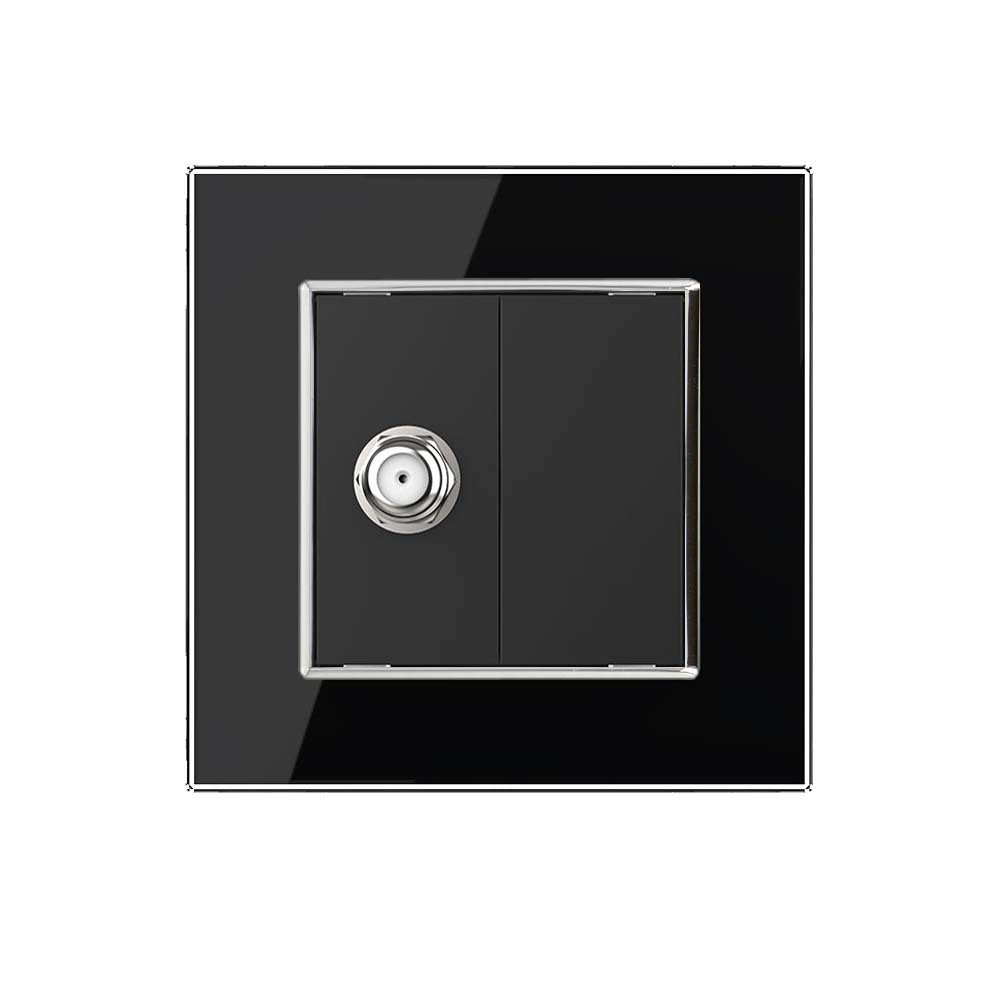 Livolo einfaches, schwarzes SAT-Modul mit Glasrahmen