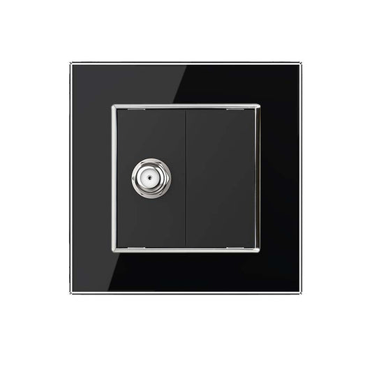 Livolo einfaches, schwarzes SAT-Modul mit Glasrahmen