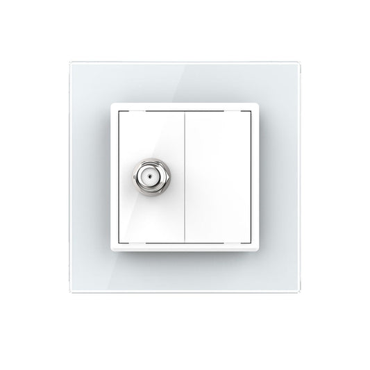 Livolo einfaches, weißes SAT-Modul mit Glasrahmen